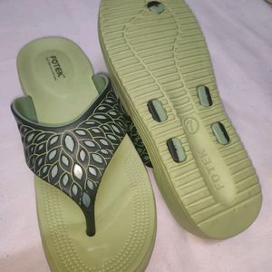 Green Rainy Season Flat Slipper