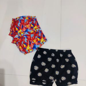 Combo Of 2 Shorts For Girls Women