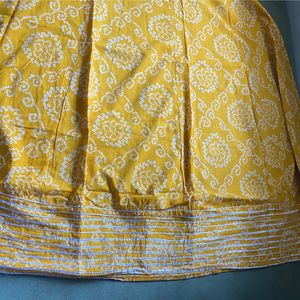 Mustard Yellow Bandhani Print Kurta