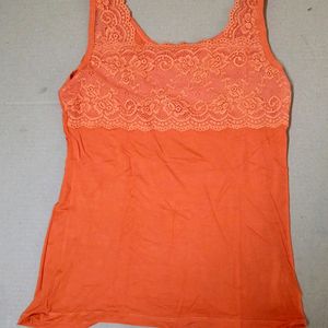 Fresh Orange Sleeveless Top Women