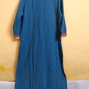 Blue Cotton Kurta