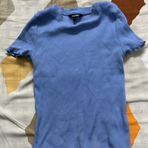 Blue Crop Top For Girls