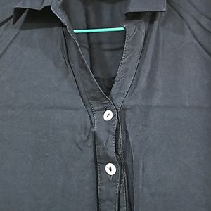 Black Uneven Kurta