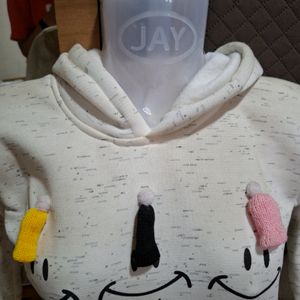 Cute Cap Girl's Sweatshirt