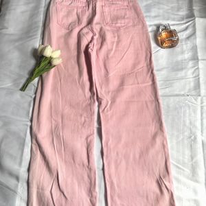 Pink Straight Fit Jeans ( Women)