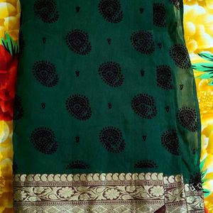 Festive Wear  Green Saree