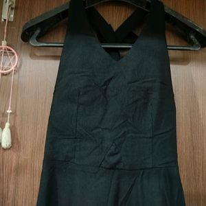 Black Gown Dress With Bow On Back