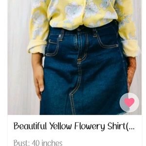 Beautiful Yellow Flowery Shirt🌷SALE🌷