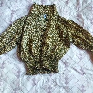 Vintage 80's Leopard Print Top