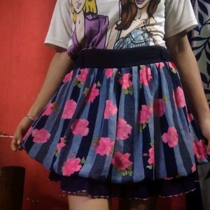 Short Skirt Blue Pink Purple Colour Best Combinati