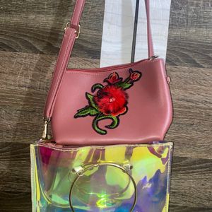 Holographic Pink Sling Bag💗