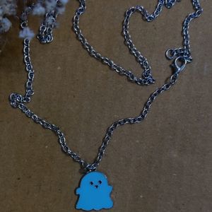 Cute Ghost Teal Charm Pendant