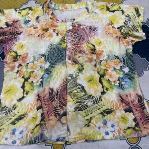 multi color printed top