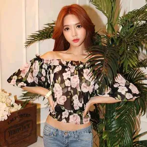 New Korean Off Shoulder Floral Bardot