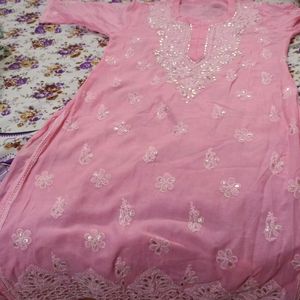 Chikankari Kurta With Gotta Patti Work