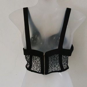 SHEIN BLACK BUSTIER TOP