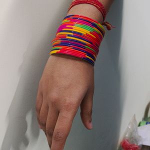 Multicolored Metal Bangles