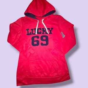 Winter Hoodie For Mens Red Lucky 69