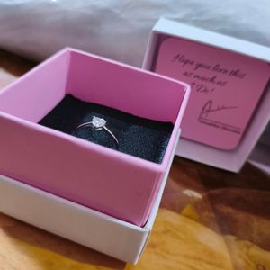 Giva Silver 925 Heart Shaped Zirconia Ring