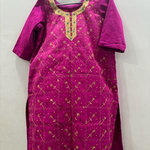 Magenta Stitched Suit with Lining never Used