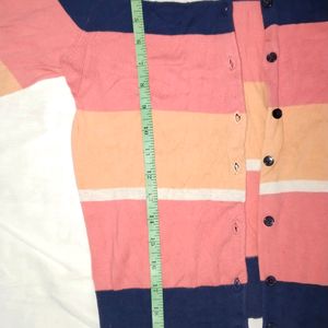 Korean Striped Cotton Cardigan🌸🧡✨