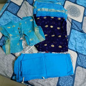 Designer Saree And Stitched Blouse