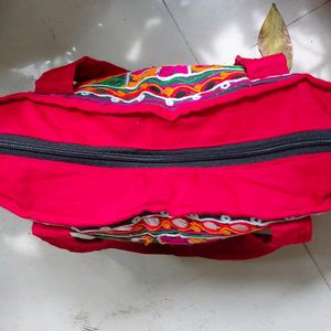 Multi Color Gamthi Work Hand Bag