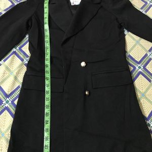 Formal Classy Long Blazer Black