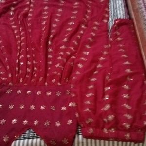 Beautiful  New One Time Use Anrakali Kurti With Pa