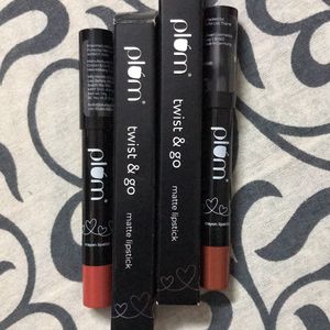 Plum Twist & Go Matte Lipstick Pack 2