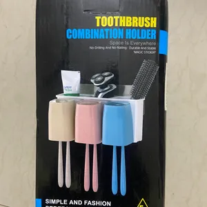 Self Adhesive Plastic Wall Mounted Toothbrush Hold