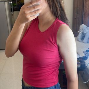 Pink Crop Top