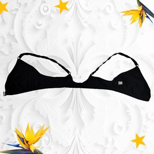 women front open bra Black Cotton XXL