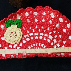 Semi Circle Crochet Clutch