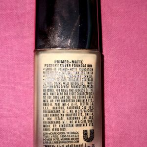 Lakme 9 to5 PRIMER +MATTE PERFECT COVER FOUNDATION ONLY ONE TIME USED