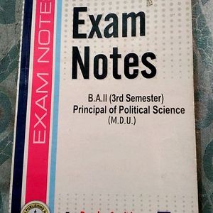 B.a 2 Exam Notes (3rd Sem) Political Science M.D.U