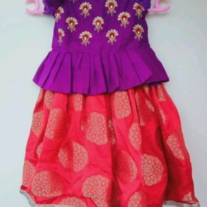 Soft Banarasi Lehanga With Blouse Muggum Work