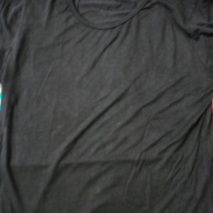 Black Plain T Shirt For Women