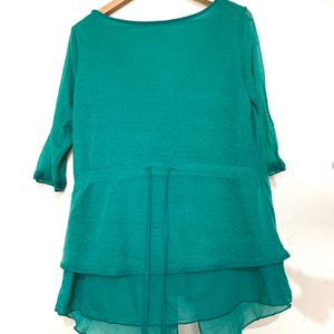 2In1 Green Top + Cardigan