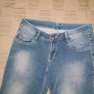 Cropped Slim Fit Denim