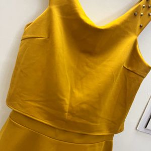 Beautiful Mustard Party Dress