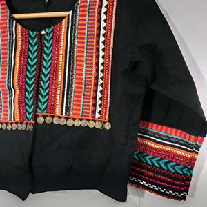 Embroided Crop Jacket