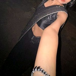 black saree