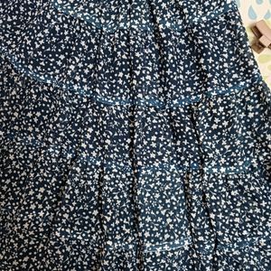 Beautiful Blue Printed Ruffled Skirt 💙- New