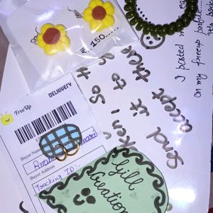 Sunflower Earrings With Free Gifts