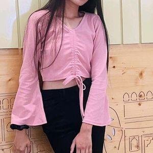 Aesthetic New Flayerd Peach Top