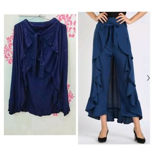 Ruffle Blue Pant