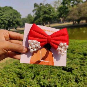 Beaded Bow Clip