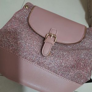 Sling Back Bag People Pink Shimmery