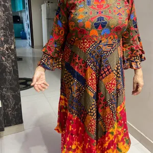 Multi Color Printed Long Kurti